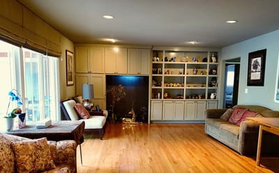 Welcoming common area with seating and decor