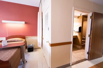 Private resident room in assisted living facility