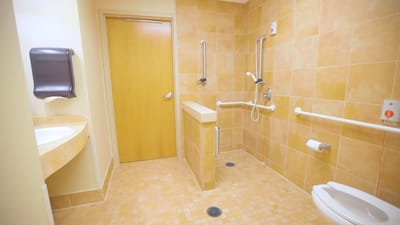 Accessible bathroom in a senior living facility
