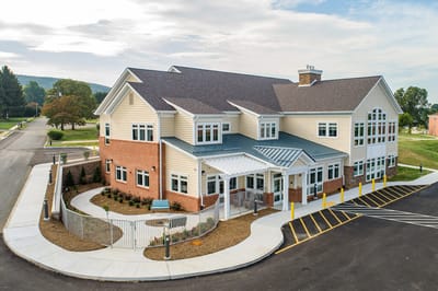 Exterior view of the Coffman Nursing Home building.