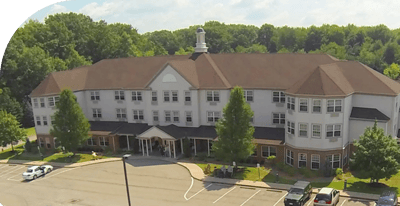 Aerial view of Windsor House at Champion building exterior