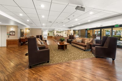 Interior of the facility's lounge with seating area