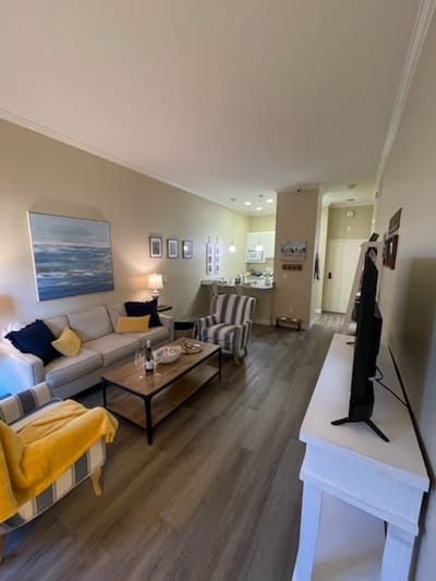 Cozy interior living area with sofa and decor