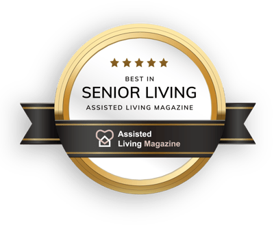 Award badge for best senior living