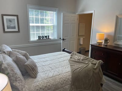 Cozy private resident room with warm decor