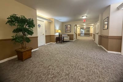 Interior hallway with furniture and decorations