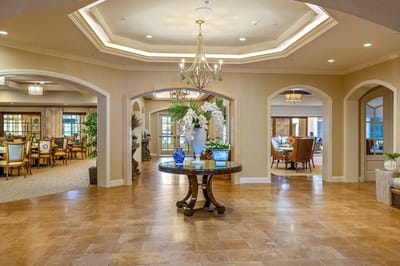 Interior common area with elegant decor and furniture