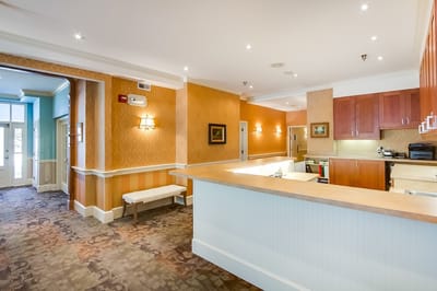 Bright interior of a welcoming reception area