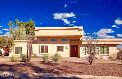 Exterior view of Desert Home of Arizona with landscaping