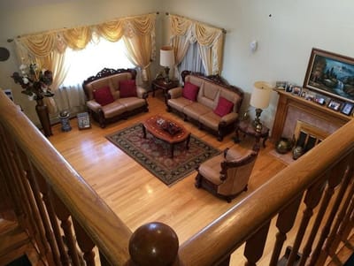 Interior view of a cozy living room in the facility