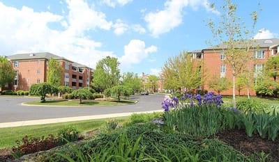 View of the facility's landscaped outdoor area