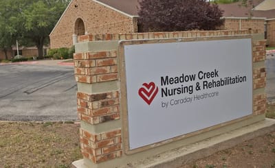 Facility signage for Meadow Creek Nursing & Rehabilitation