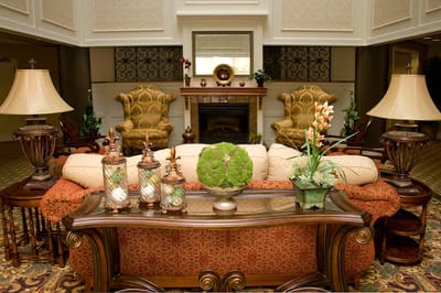 Comfortable common area in a senior living facility