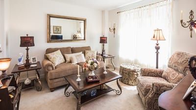 Cozy interior living room with elegant furnishings