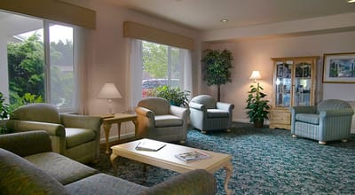 Cozy common area with seating and natural light