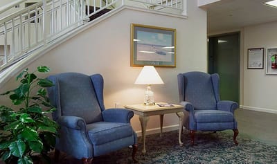 Cozy seating area in a senior living facility