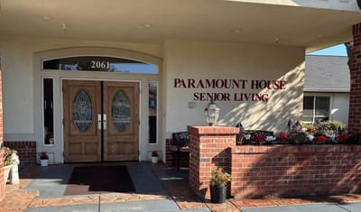 Front entrance of Paramount House Senior Living