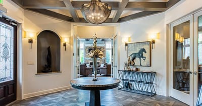 Bright interior lobby with modern decor