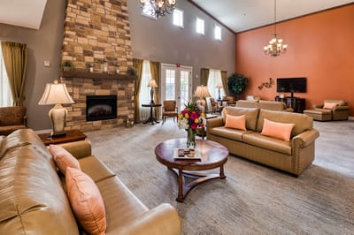 Cozy common area with seating and decor
