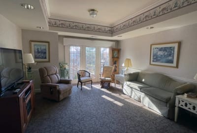 Cozy common area with comfortable seating and natural light