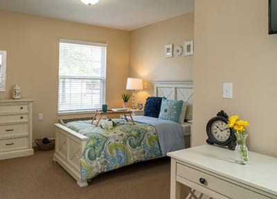 Comfortable private room with decor and natural light
