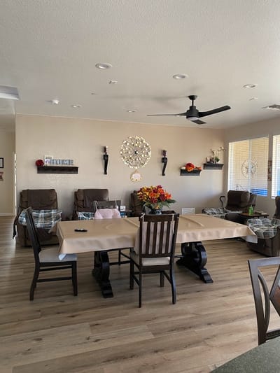 Cozy common area with seating and decor