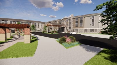 Exterior view of The Brant at Oswego Senior Living