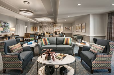 Common area with comfortable seating and decor