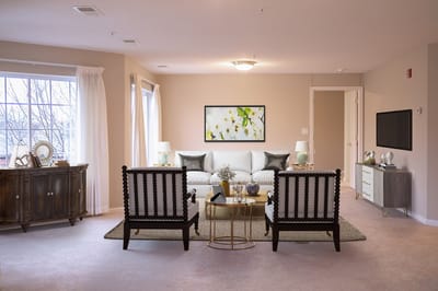 Cozy lounge area with comfortable seating