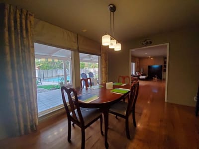 Dining area with view of outdoor space
