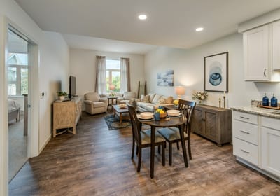 Bright interior of a comfortable common area