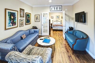Bright interior of a comfortable lounge area