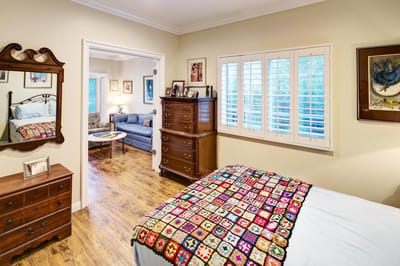 Cozy interior view of a resident's room