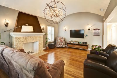 Cozy common area with seating and decor