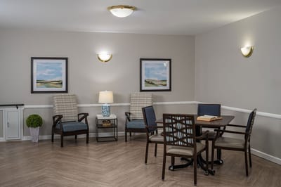 Common area with comfortable seating and decor