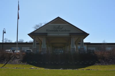 Front exterior of Cortland Riverside Gardens facility