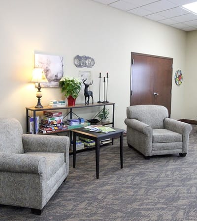 Cozy common area with comfortable seating and decor