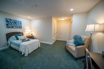 Interior view of a private resident room