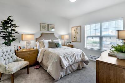 Cozy private bedroom with comfortable furnishings