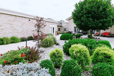 Beautiful outdoor space with landscaped gardens