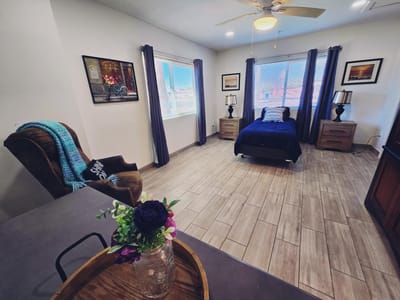 Bright and cozy resident room with elegant decor