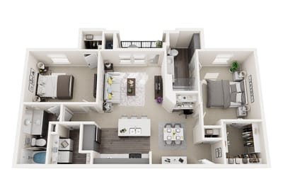 Architectural floor plan layout of a residence
