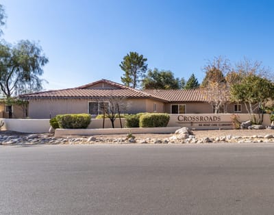 Exterior view of Crossroads Assisted Living building