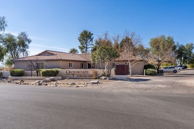 Exterior view of Crossroads Assisted Living facility