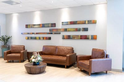 Cozy seating area with modern decor