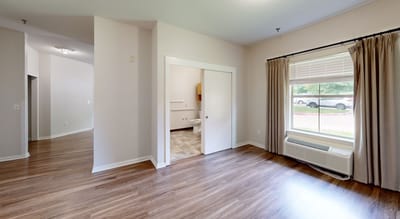 Interior view of a private resident room