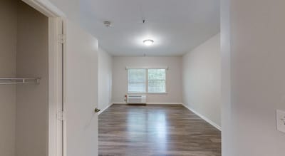 Interior view of a private resident room