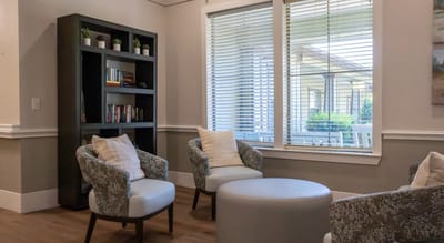 Comfortable seating area in a common room