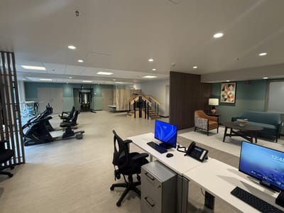 Interior view of a modern fitness area