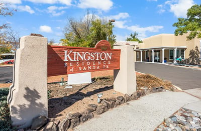 Exterior view of the Kingston Residences entrance sign